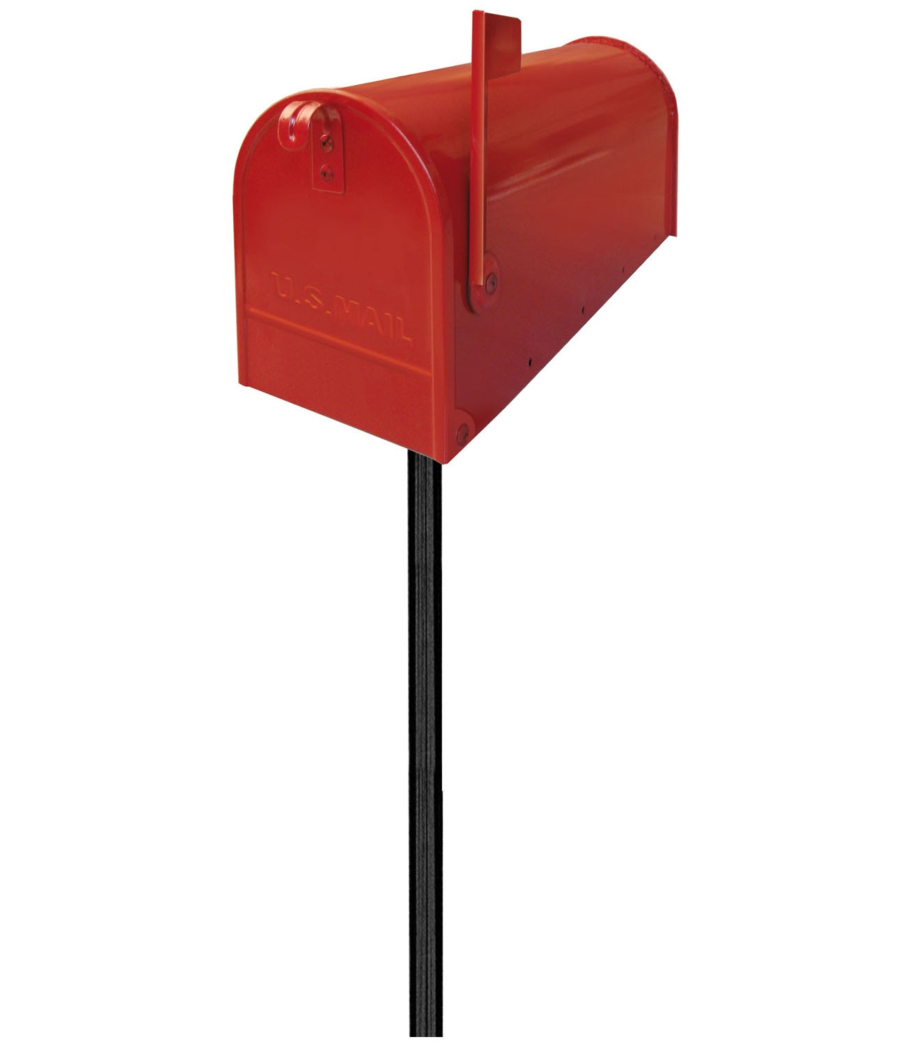 Palo di ferro nero h77 cm per cassetta della posta stile americano