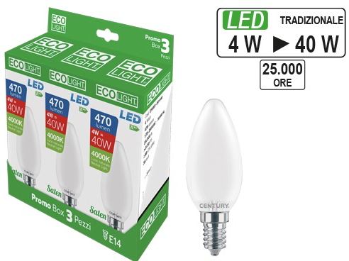 Lampadine Ecolight Led E27 Goccia 12w Luce Fredda