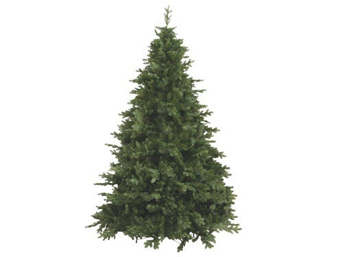 Albero di natale 210 cm abete folto verde in PVC con struttura ad incastro  e base in metallo Courmayeur Du Monde