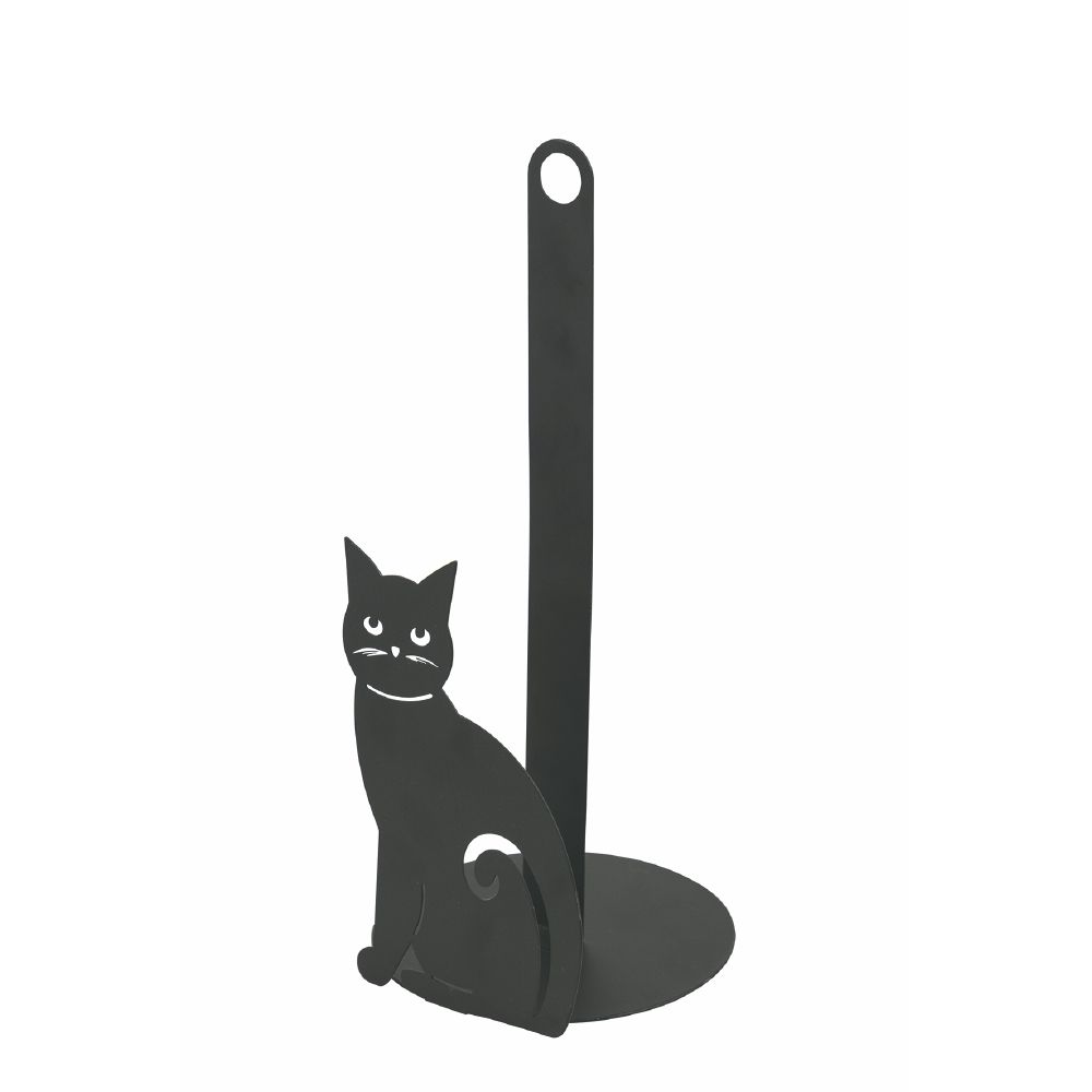 Portarotolo carta da cucina in acciaio con decoro gatto Black Cat –  Briconess Business Italia