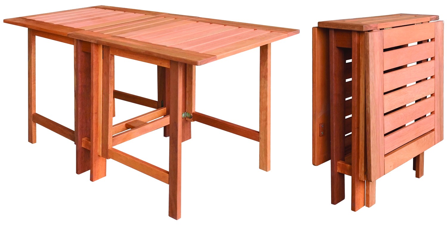 Tavolo Pieghevole consolle in legno massello 130x60xH72 cm