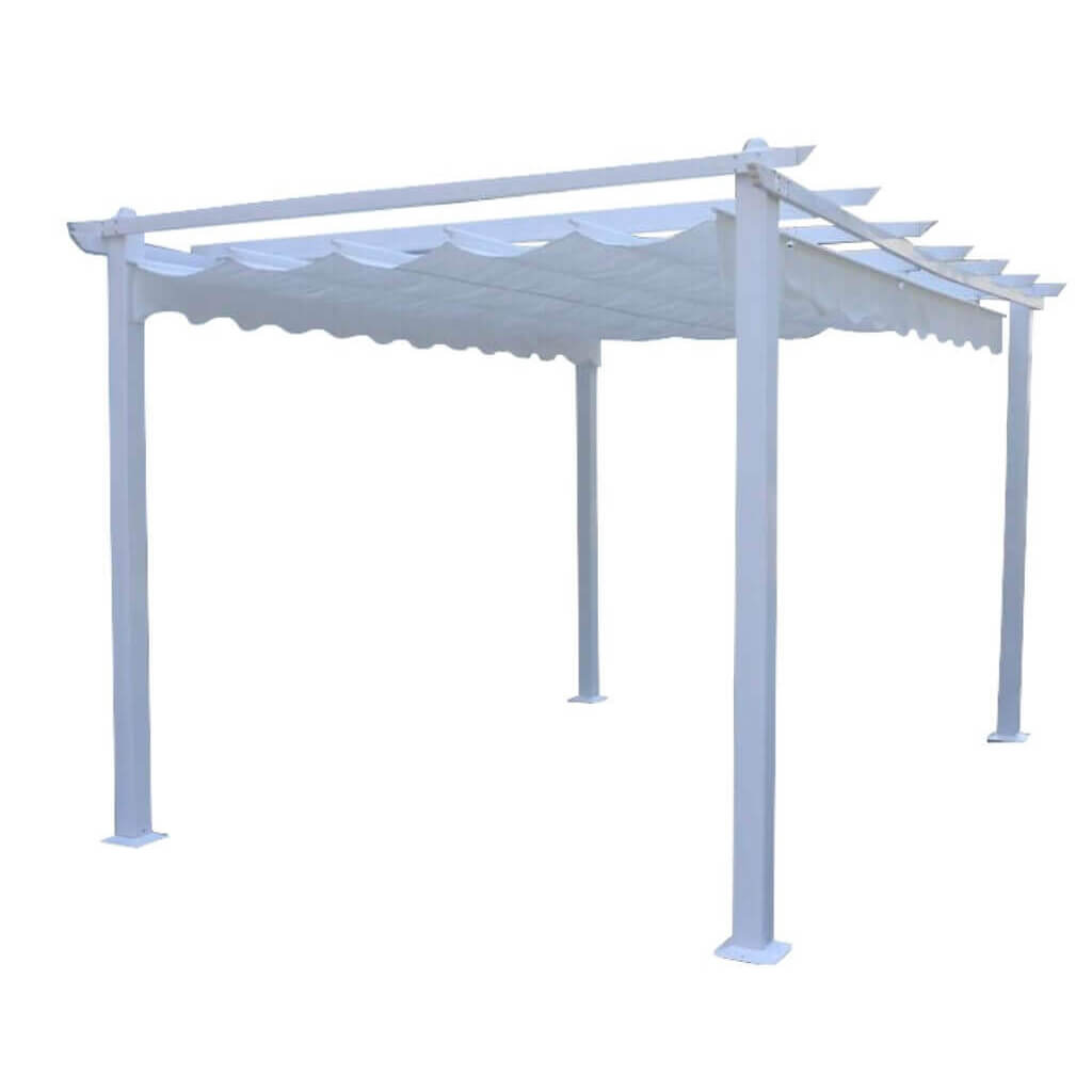 Gazebo pergola da esterno 3x4 mt in alluminio con telo in poliestere G –  Briconess Business Italia