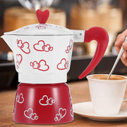 Caffettiera moka caffè in alluminio e silicone Cuore SìChef