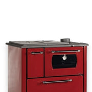 Stufa cucina riscaldamento a legna con forno struttura in acciaio 9,06 kW Popular