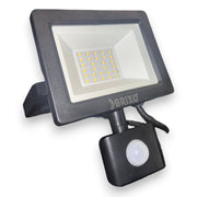 Faretto led in alluminio 20W con sensore fotocellula di movimento regolabile luce fredda 4000K