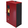 Stufa a pellet moderna compatta con struttura in acciaio 4,9 kW Queen Mini 5S