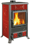 Stufa a legna con rivestimento in maiolica 8,8 kW Rossella R1 Liberty Nordica Extraflame