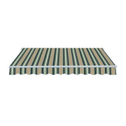 Tenda da sole per balcone verde a righe con struttura in alluminio con kit per il montaggio Sonny