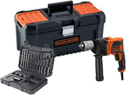 Trapano a Percussione 850W con Valigetta portautensili + set 32 Accessori BLACK+DECKER BEH850KA32