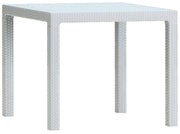 Tavolo in resina quadrato effetto rattan bianco Quartet Table