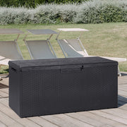 Baule multiuso Lucchettabile capienza 340 Lt con rotelle Rattan Antracite