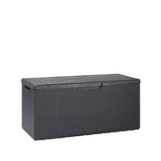 Baule multiuso Lucchettabile capienza 340 Lt con rotelle Rattan Antracite