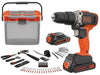 Kit Fai Da Te con Trapano 18V Cassetta portautensili Accessori e attrezzi manuali Black+Decker BCKSB 05