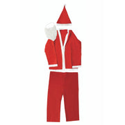 Costume vestito completo da Babbo Natale taglia L in feltro XMas