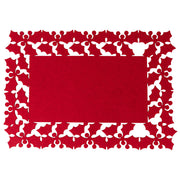 Tovaglietta natalizia rettangolare in feltro rosso 40x28 cm