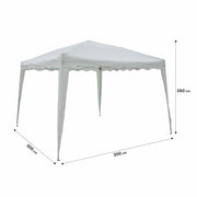 Gazebo estensibile chiudibile 3x3 mt in alluminio e poliestere Leroy