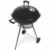 BBQ Barbecue tondo globo con coperchio struttura in metallo griglia in acciaio con ruote