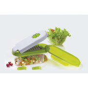 Taglia verdure affettatutto grattugia con lame in acciaio 8in1 con 12 accessori e contenitore Sì Chef