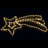 Decorazione insegna luminosa Stella Cometa con 96 led bianco caldo per uso esterno 76x34 cm