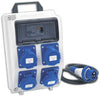 Quadro elettrico industriale portatile ASC IP55 con 4 prese industriali serie 11 IP67