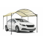 Gazebo pergola 3x4 mt da esterno giardino per copertura auto con struttura in acciaio e telo in poliestere 180 gr/mq Gabbo