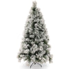 Albero di natale abete verde folto innevato con struttura ad incastro h210 cm Alaska Superior