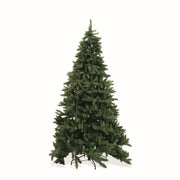 Albero di natale abete folto verde con struttura ad incastro da terra e base in metallo Baviera Superior