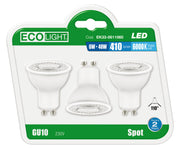 Kit 3 Lampadine a LED GU10 per faretti EcoLight