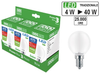 Kit 3 Lampadine a Led Miniglobo E14 EcoLight 4W