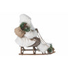 Statua Babbo Natale decorativa con slitta e 12 led XMas