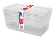 Contenitori multibox multiuso per alimenti in plastica trasparente C Box set 3 pezzi