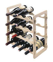 Cantinetta portabottiglie in legno betulla 16 posti bottiglie cantina vino