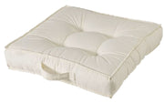 Cuscino quadrato in cotone imbottito 50x50 cm con maniglia Living