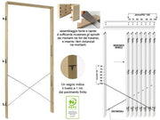 Controtelaio in legno utilizzabile per 7 diverse larghezze di porte