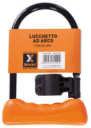 Lucchetto antifurto ad arco Ø13 mm in acciaio per moto scooter e bici BRIXO