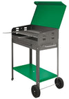 Barbecue a carbone griglia 37x68 cm con coperchio e ruote - Grigliata Mista Fiesta 501