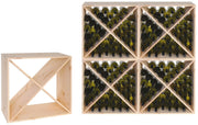 Cantinetta portabottiglie cubo modulare infinito in legno massello naturale Alberiamo