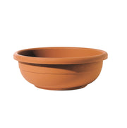 Vaso tondo a ciotola in resina color terracotta da giardino Aurora Telcom