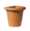 Vaso e sottovaso color terracotta in resina a parete Telcom Ulisse