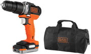 BLACK+DECKER Trapano Avvitatore 12V a percussione a 2 velocità meccaniche BDCHD12S1