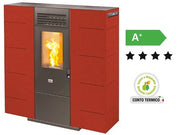 Stufa a pellet 6,15 kW Queen Slim 6 Bordeaux