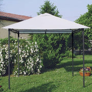 Gazebo da esterno con struttura in acciaio e telo in poliestere 3x3 mt Gardenia