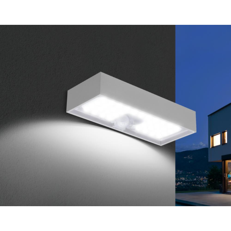 Applique da Esterno LED con Sensore Crepuscolare - Nero - Attacco E27 