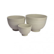 Vaso largo basso da giardino in fibra di argilla Ø45x32 cm Agapanto