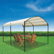 Gazebo pergola 3x4 mt da esterno giardino per copertura auto con struttura in acciaio e telo in poliestere 180 gr/mq Gabbo