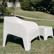 Poltrona sedia elegante impilabile in resina da giardino effetto liscio Toomax Petra