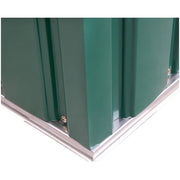 Casetta box deposito porta attrezzi in lamiera cm 213x127 verde con 2 porte scorrevoli