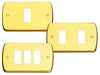 Placca mostrina mascherina per interruttori luce in ottone lucido