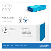 Piscina Rettangolare con struttura Steel Pro Frame 300x201x66 Bestway 56404