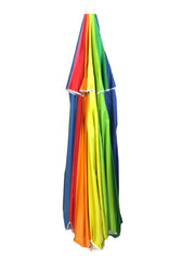 Ombrellone da spiaggia multicolor Ø240 cm con palo in alluminio anodizzato e telo in poliestere Rainbow Sea